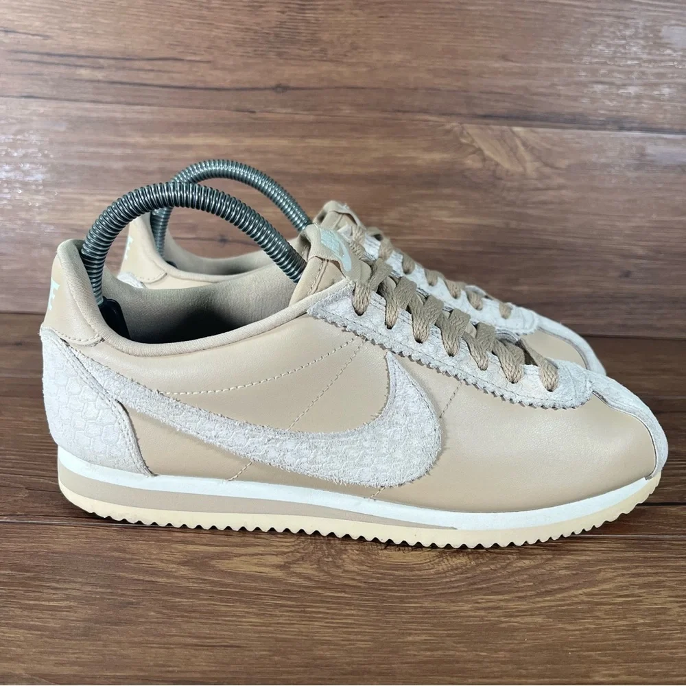 NIKE CORTEZ PREMIUM ‘Beige’ Leather Vintage Sneakers Women’s Size 8 Shoes - Picture 11 of 11